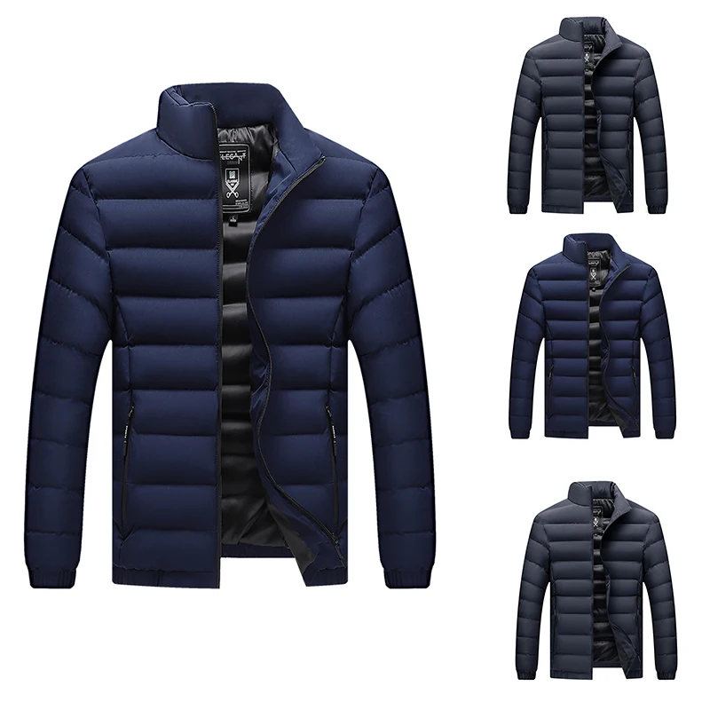

2023 Winter Cotton-padded Men's Coat New Style Keep Warm Men Jacket High Quality Outdoor Windbreaker Stand Collar Men's Jacket