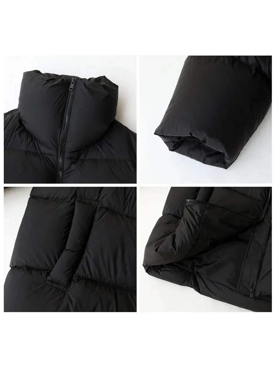 Женский пуховик с воротником-стойкой