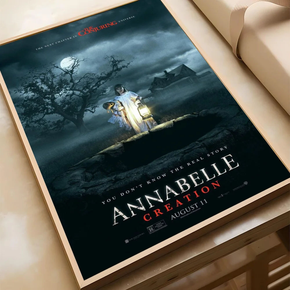 A-Annabelle Movie Sticky Posters Retro Kraft Paper Sticker DIY Room Bar Cafe Aesthetic Art Wall Painting