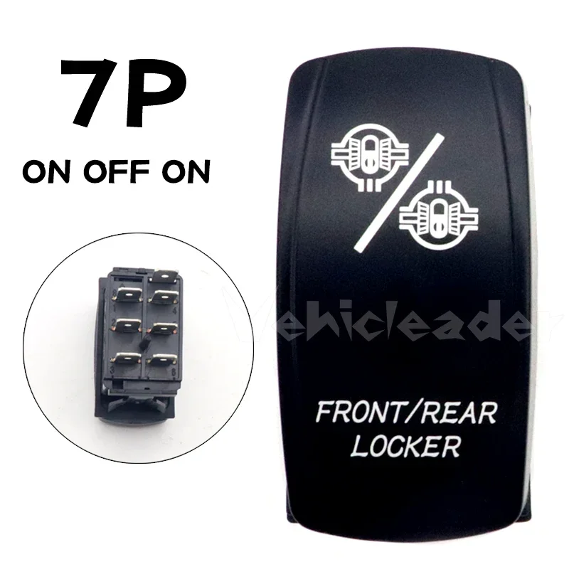 

Универсальный 12 В 24 В морской кулисный переключатель для лодки 5-контактный SPST/7-контактный DPDT переключатель включения-выключения с синей светодиодной подсветкой для автомобиля, грузовика, морской пехоты