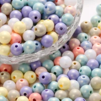 30 100pcs 681012mm colorful round acrylic beads loose spacer beads for necklace bracelets diy jewelry making accessories