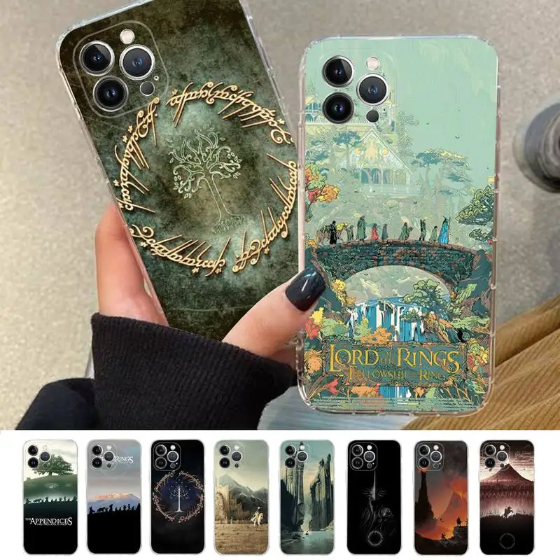 

L-LordS R-RingS Movie Phone Case For iPhone 14 11 12 13 Mini Pro XS Max Cover 6 7 8 Plus X XR SE 2020 Funda Shell