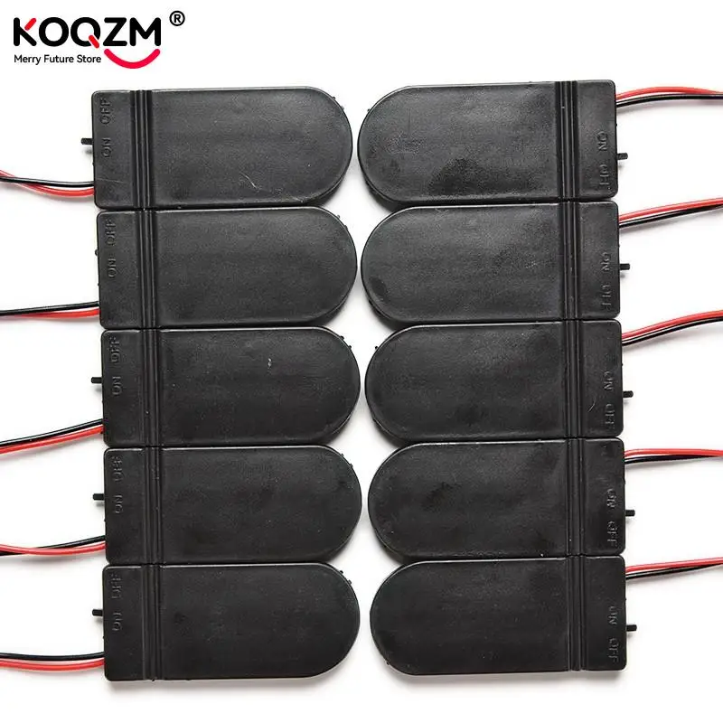 

10pcs CR2032 Button Coin Cell Battery Socket Holder Case Cover With ON/OFF Switch 3V X2 6V Battery Storage Box