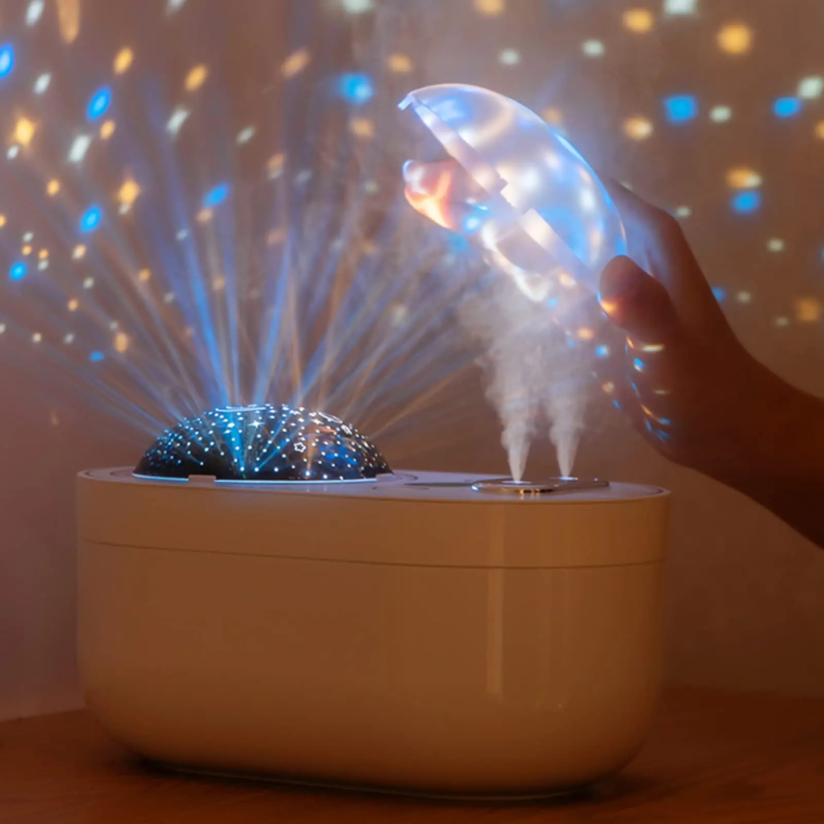 Светодиодный проектор звездного неба мл 3 в 1 миниатюрный увлажнитель воздуха с