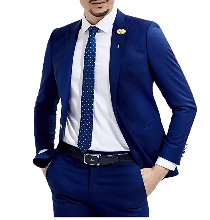 

Wedding Men Suit 2 Pieces Italian Stylish Men 2022 Slim Fit Tuxedos For Party Groom Mens Suits (Jacket+Pants+Tie)