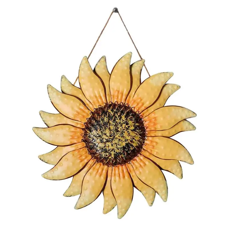 

Metal Flower Wall Art Fadeless Sunflower Decorations For Home 13in Sunflower Room Decor Sculpture Decoration Fence Decor Yard