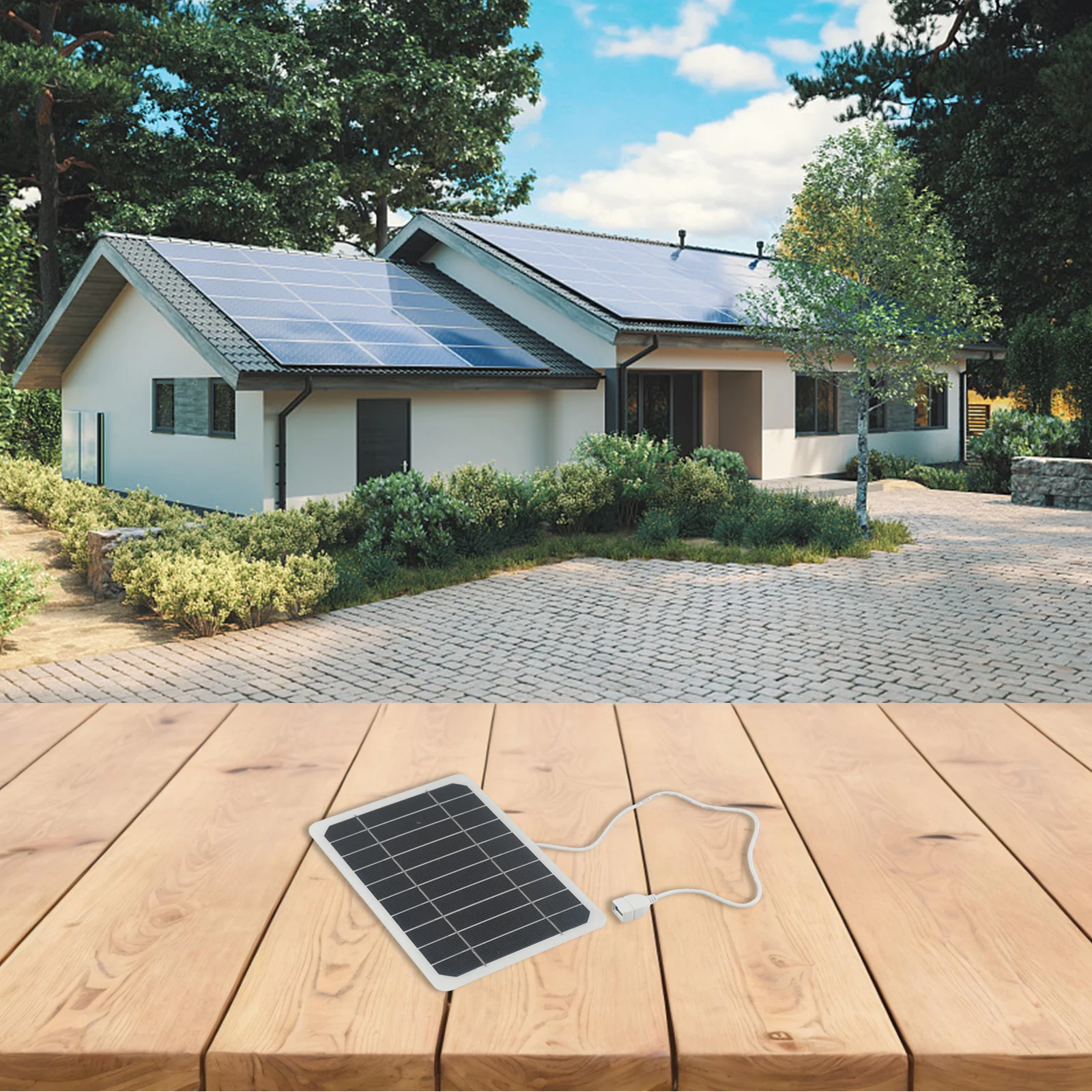 Солнечная панель 5 В 10 Вт монокристаллический кремний для путешествий на