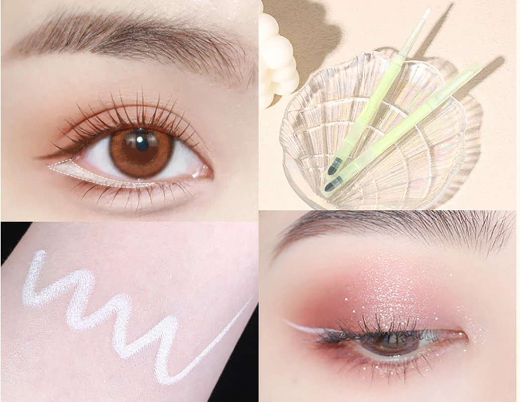 

Double Head Lying Silkworm Pen Matte Shimmer Delicate Smooth Eyeshadow Eyeliner Brighten Pencil Waterproof Makeup Beauty Tool