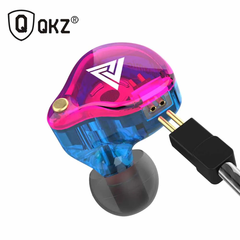 

Original QKZ VK4 Colorful DD In Ear Earphone Headset HIFI Bass Noise Cancelling Earbuds With Mic Replaced Cable Headphone