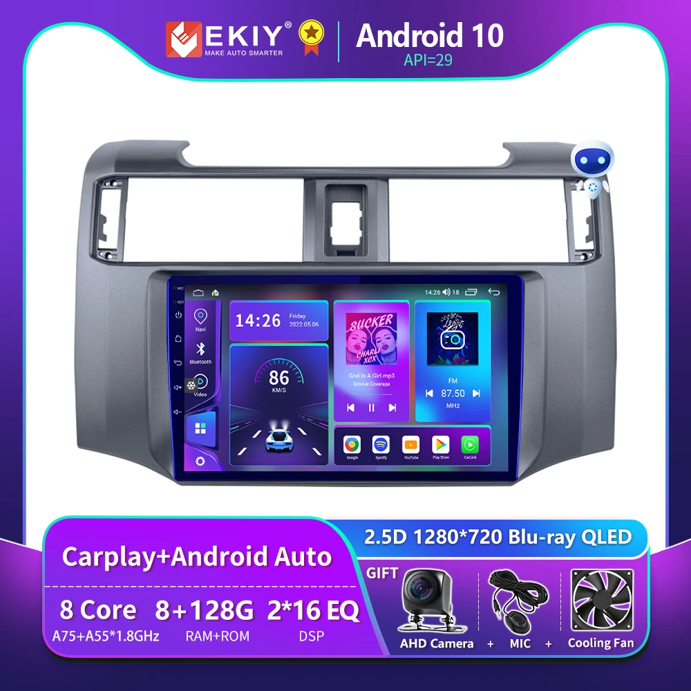 

EKIY T900 Car Radio For Toyota 4runner 2010-2019 Android 10 GPS Navigation Stereo QLED Multimedia Player CarPlay Auto Head Unit