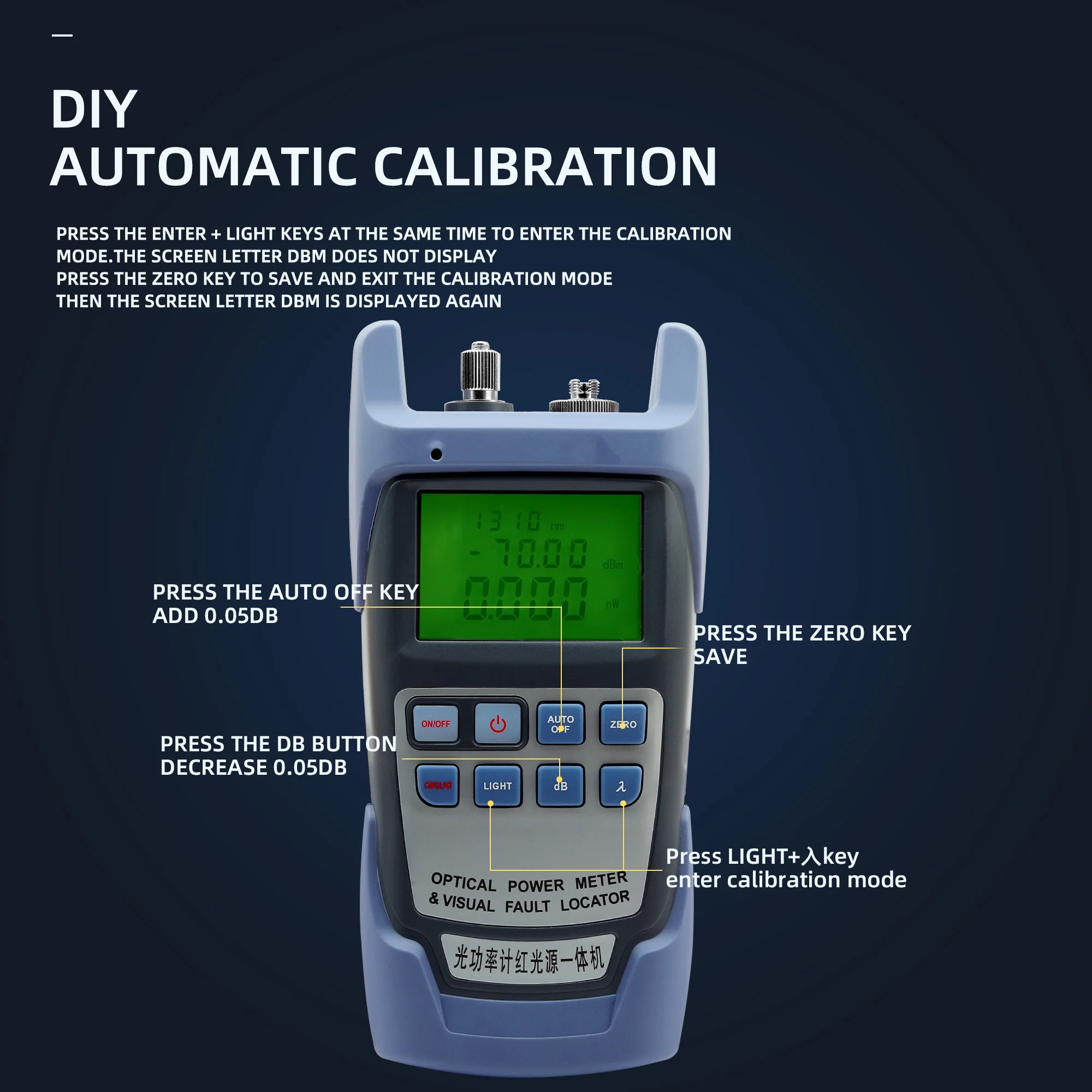 Оптический измеритель мощности параметры от + 10 дБм и 1 мВт 5 км тестер оптических