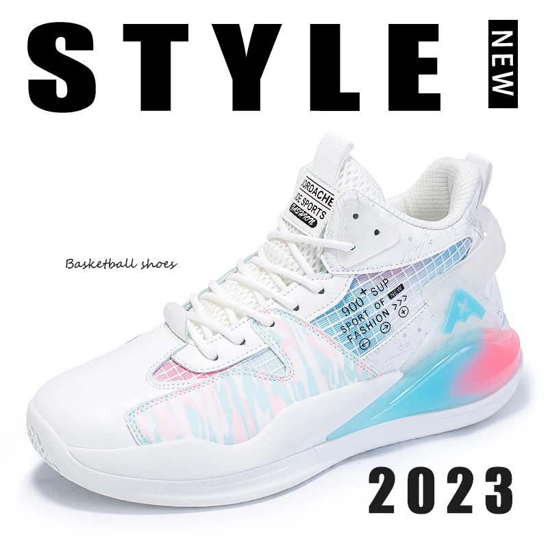 2023 New men's shoes fashion outdoor casual shoes student youth actual combat basketball shoes Breathable sneakers