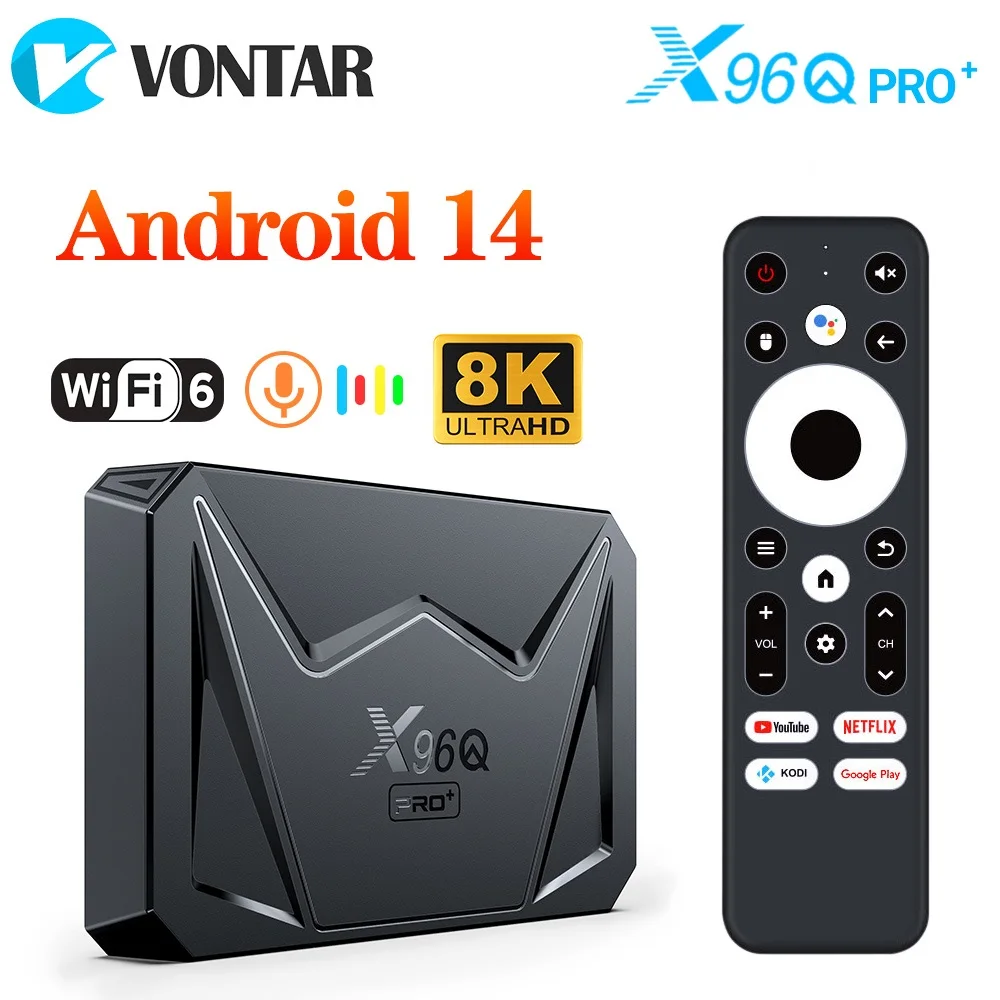 ТВ-приставка X96Q PRO + 4 32 ГБ Android 14 Allwinner H728 ядра 8K @ 24fps 4K 1000 Мбит/с LAN Wi-Fi 6 Google Player