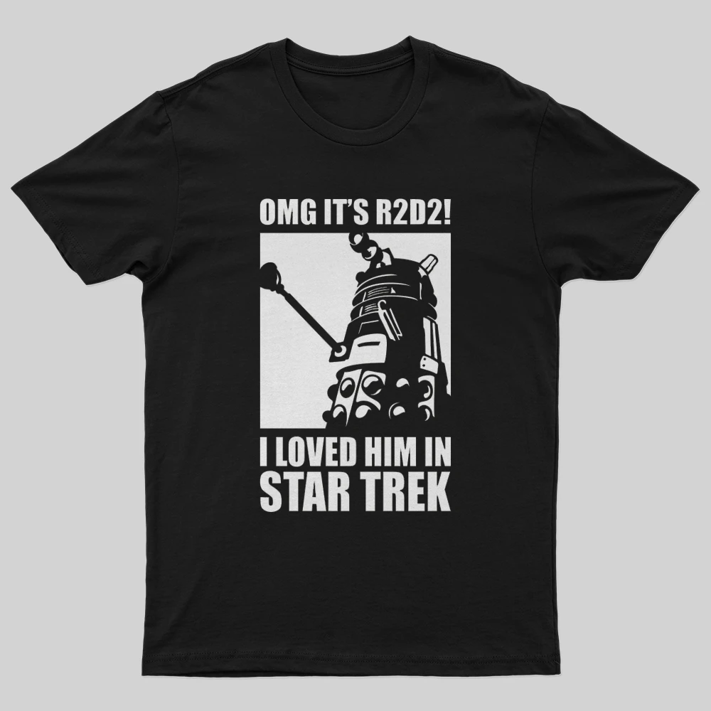 

Badassdude OMG IT'S R2D2 Printing Men's Casual Fashion T-shirt