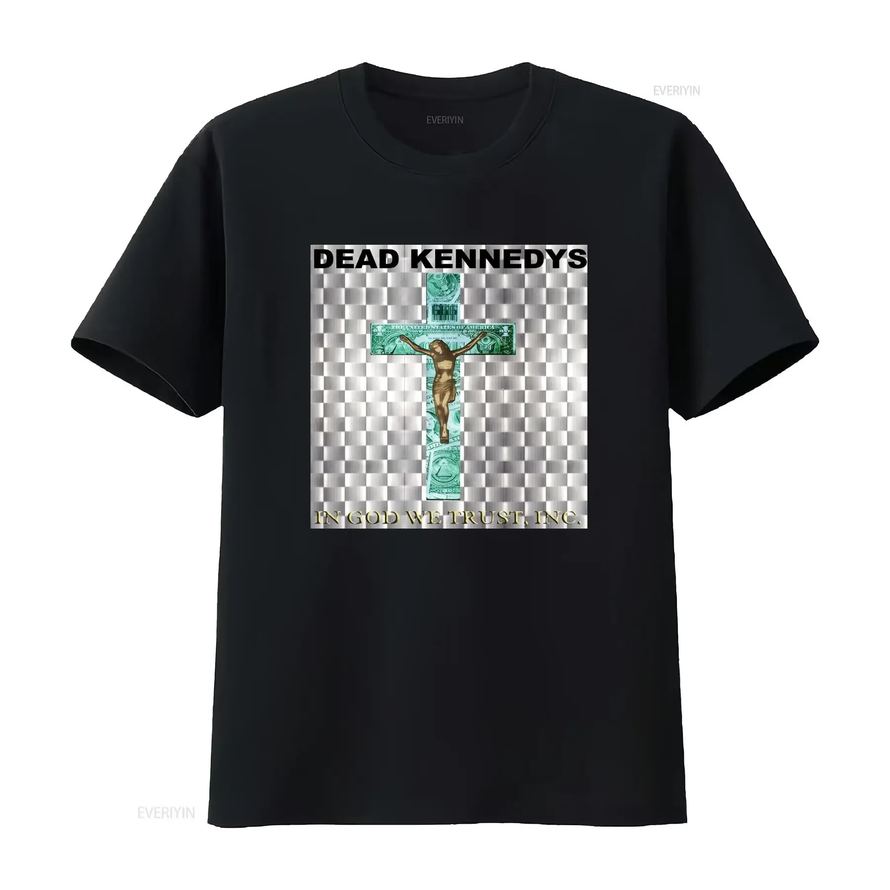 Фото Винтажная футболка Dead Kennedys In God We Trust Inc 90-х годов, размер XL, ретро-дизайн, мягкая, эластичная, дышащая, с эффектом потертости. №1