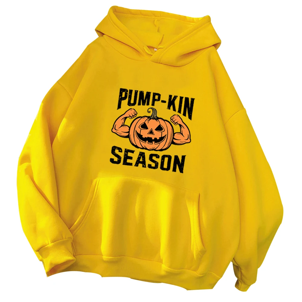 Весенне-летняя Толстовка с длинным рукавом и принтом тыквы для мужчин женщин 2024