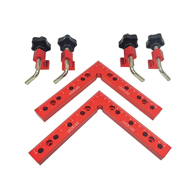 

160mm 90 Degree Right Angle Clamp Aluminum Alloy Corner Clamp Splicing Board Positioning Panel Fixed Clip Woodworking Tools