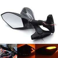 universal motorcycle withled turn signal side rearview mirror for honda cbr600 f1f2f3f4f4i cbr600rr 1987 2010