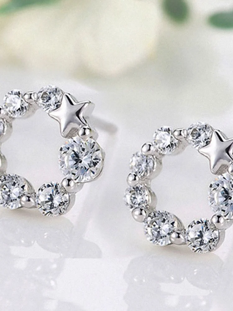 Фирменные серьги ювелирные изделия цветок однотонные серебряные