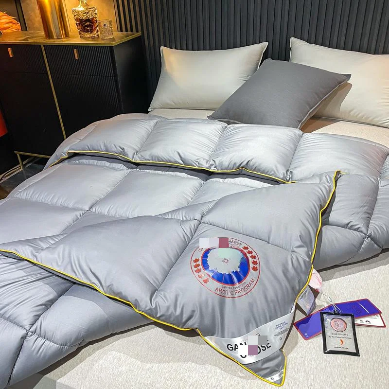 

New Goose Down Filler Microfiber Bedspread Quilted Sleeping Comforter Air Condition Blanket King Queen Size Summer Blankets 이불