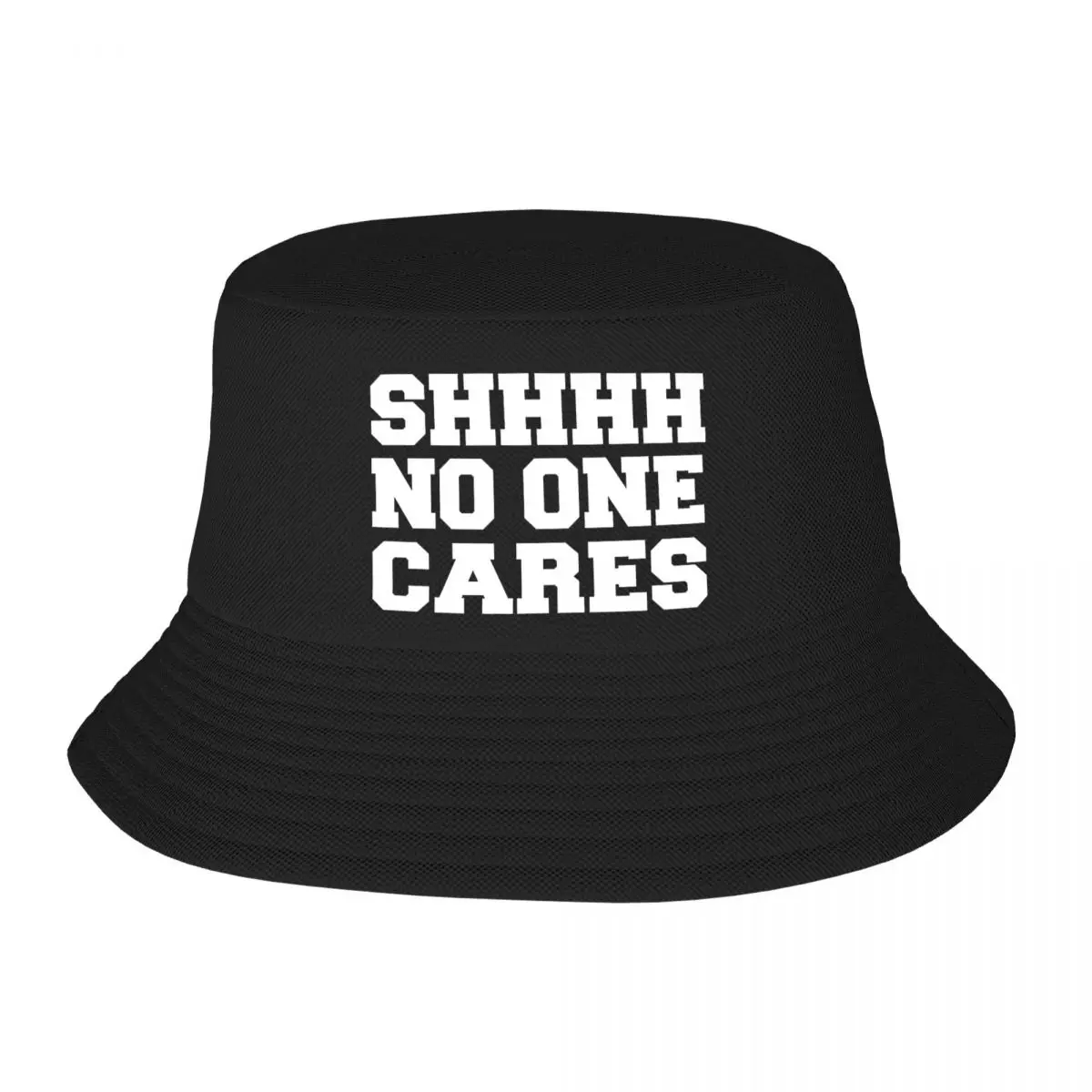 

Shhhh No One Care Bucket Hats Street Fishing Hat Bob Reversible Panama Hat Outdoor Sunbonnet Beach Cap Mom Pattern