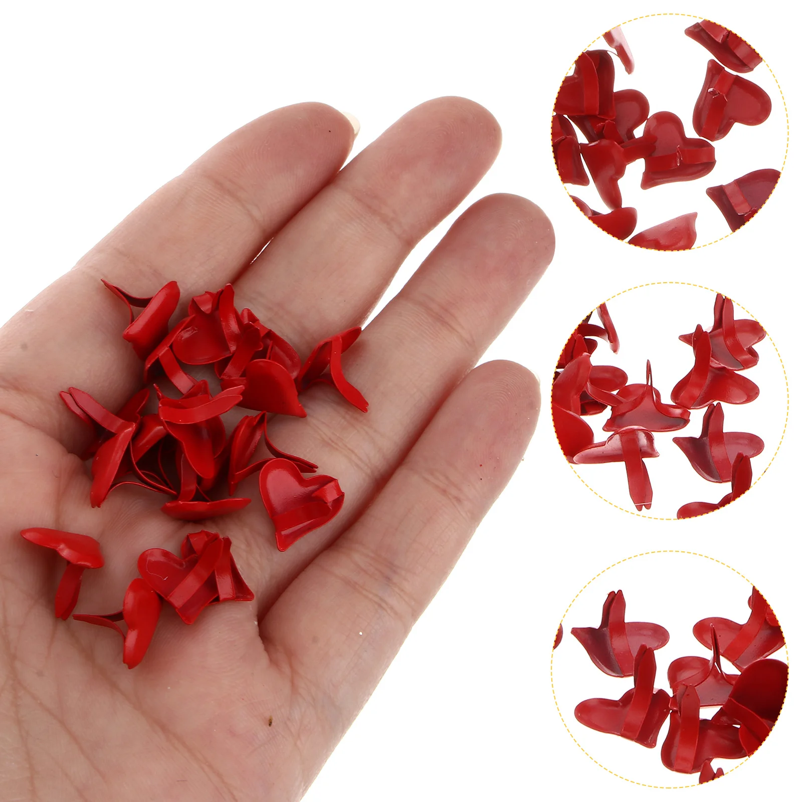 

Brads Mini Heart Metal Paper Craft Fasteners Valentine S Day Toys Brad Scrapbooking Round