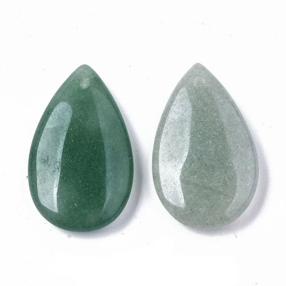 

10Pcs Natural Green Aventurine Pendants Teardrop Gem Stone Pendants Charms for Necklace Bracelets Earrings DIY Jewelry Making