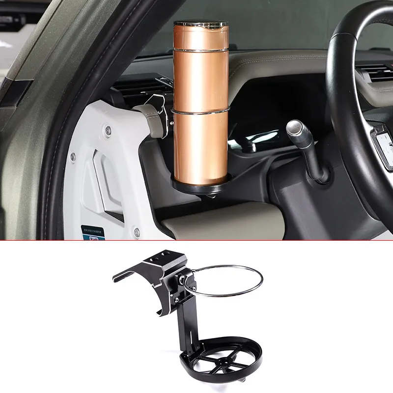 

Центральная консоль для Land Rover Defender 90110 2020-23 из АБС-пластика и алюминиевого сплава, кронштейн для водяной чашки приборной панели, аксессуары для интерьера автомобиля