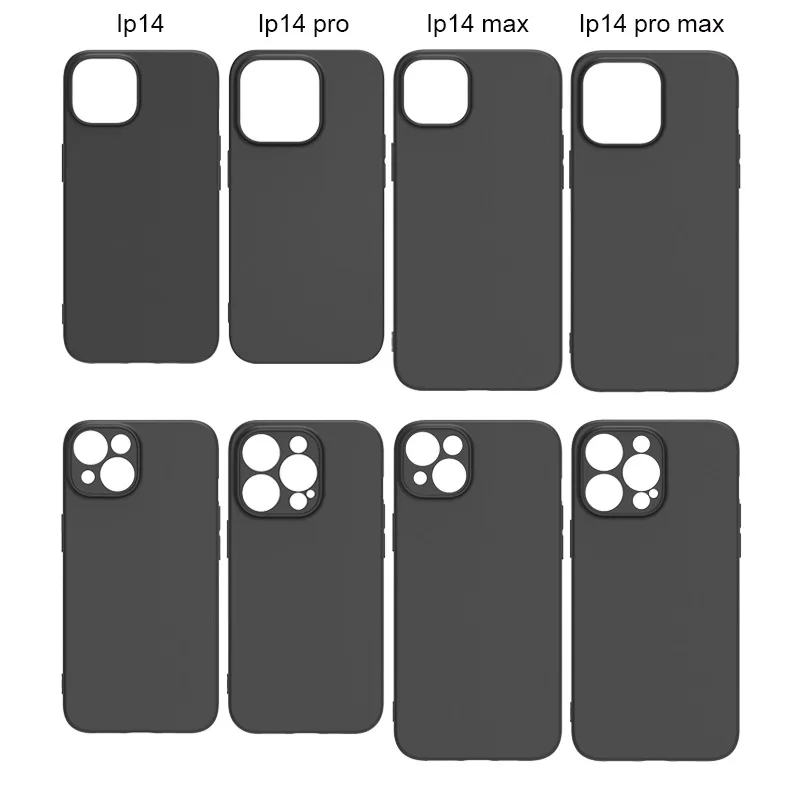 50pcs/lot Soft TPU Matte Phone Case for iPhone 14 13 12 11 Pro Max for iPhone 14 13 12 11 Pro 14 Plus Back Cover