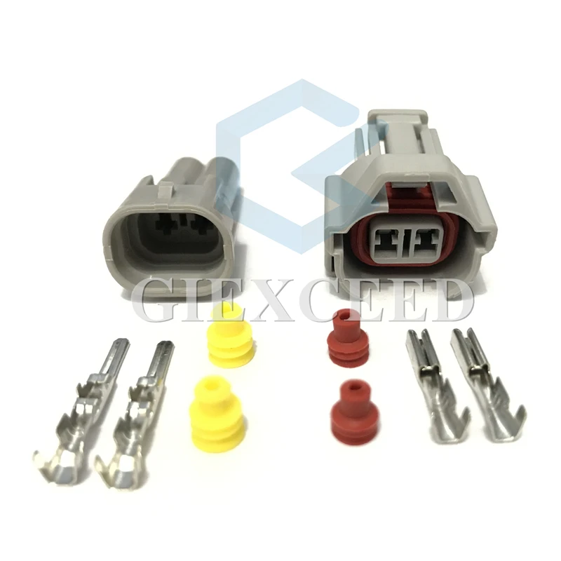 

2 набора, стартер 6189-0060 Nippon Denso, 2-контактный водонепроницаемый штекер и гнездо, верхний слот топливного инжектора, автомобильный разъем