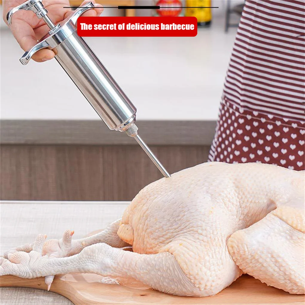 

Инструмент для наполнения курицы из нержавеющей стали, набор для ароматизации мяса, усилитель праздничного соуса, кухонные принадлежности ...