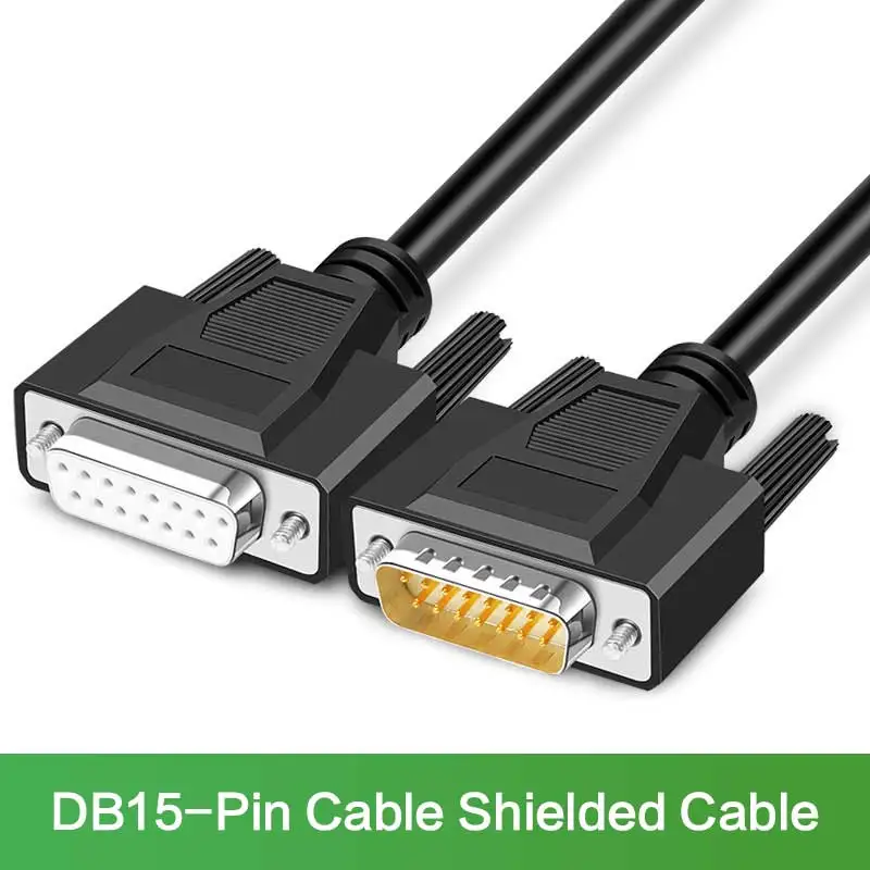 

Industrial-grade DB15 Shielded Cable Male Female Singal Data Cable 2 Rows RS232 of 15pin Serial Port Parallel Extension Line