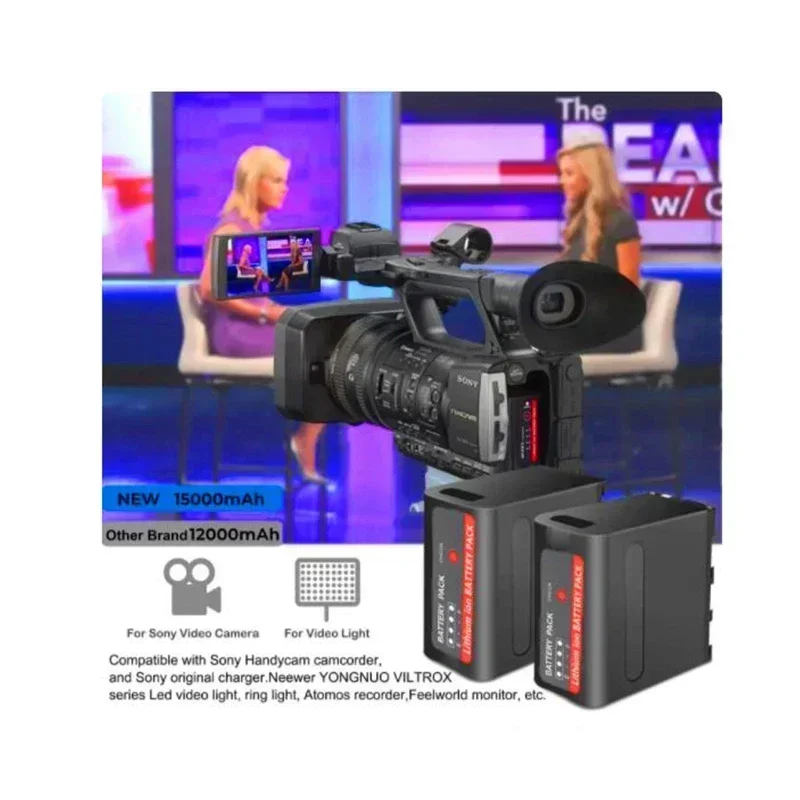 Аккумулятор 15000 мАч NP-F980 F960 F970 NPF980 с USB-выходом для зарядки подходит Canon CCD-TRV35 TRV940