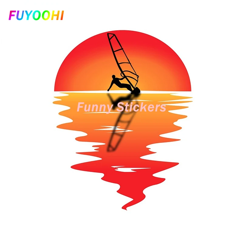 

FUYOOHI Play Stickers Personality Creativity Windsurfers Water Sports DIY Masking Waterproof Scratch Vinyl PVC Car Sticker