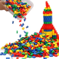 100pcs rocket bullet toy kids plastic interconnecting blocks desktop spelling building blocks childrens educational toys
