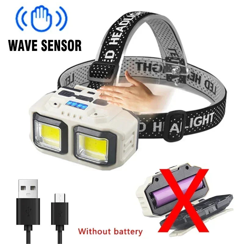 

Индукционный COB светодиодный налобный фонарь 30W ABS USB для кемпинга