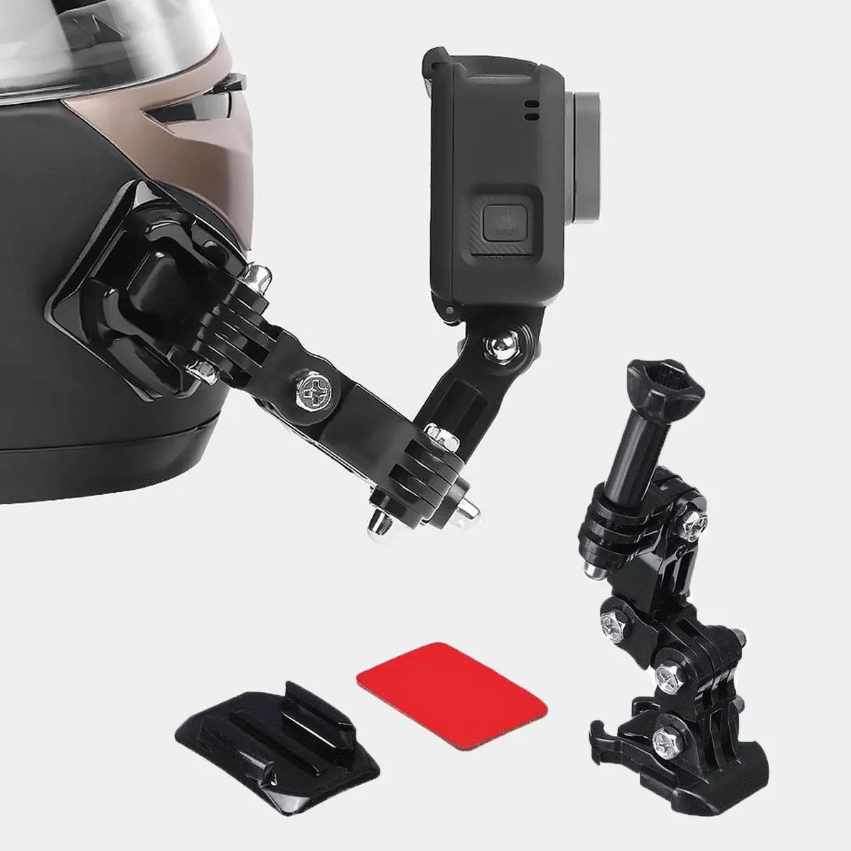 

For DJI Action2 Front Side Helmet Accessories Set J-shaped Buckle Base Support Mount for Insta360 one x2 RS GoPro 10 9 Xiaomi Yi