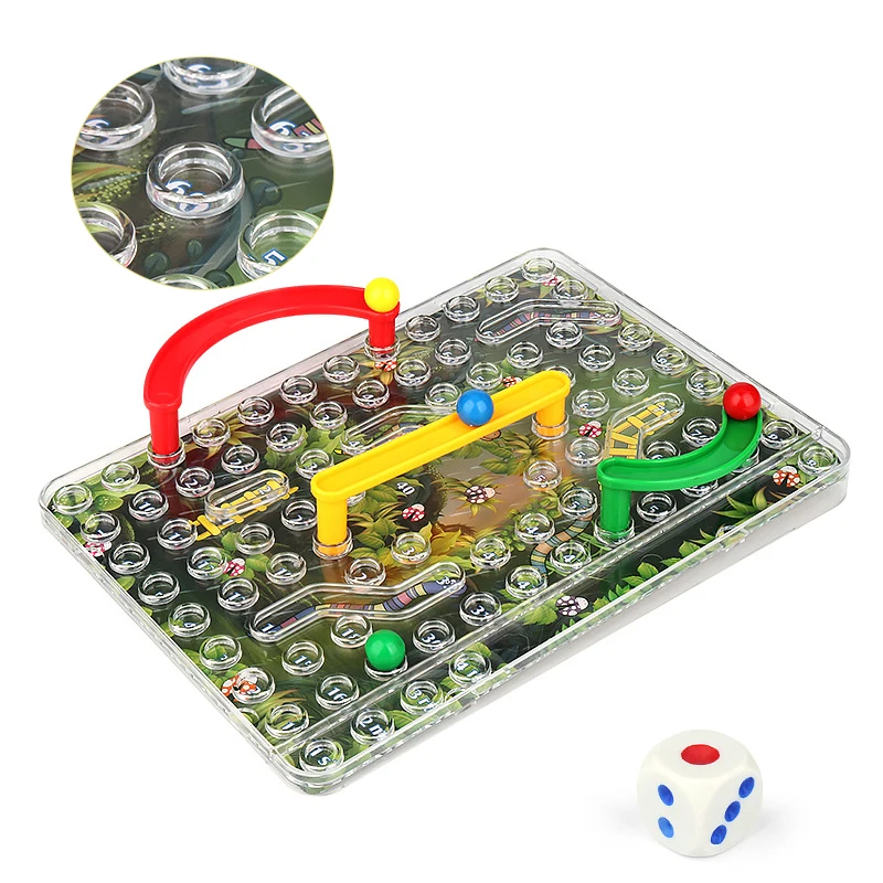 

3D Snake N Ladders Board Game Toy Chess Game Interactive Desktop Party Toy Interactive Party Games Ludo Christmas Board Games