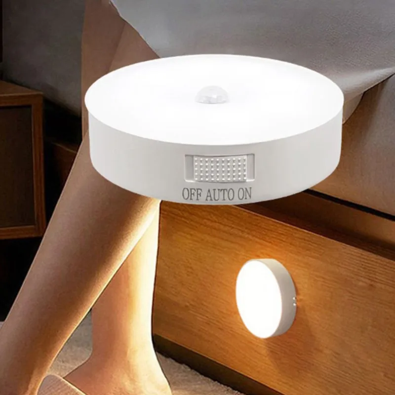 Z20 Motion Sensor LED Light USB Nightlight Chargeable Lamp for Kitchen Bedroom Stair Hallway Cabinet Closet Wardrobe Night Light
