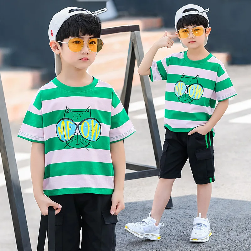 

Boys Summer Clothes Set Children's Clothing Boys Summer Clothes Short Sleeve Shorts Set New Children's Boys Boutique T-shirt