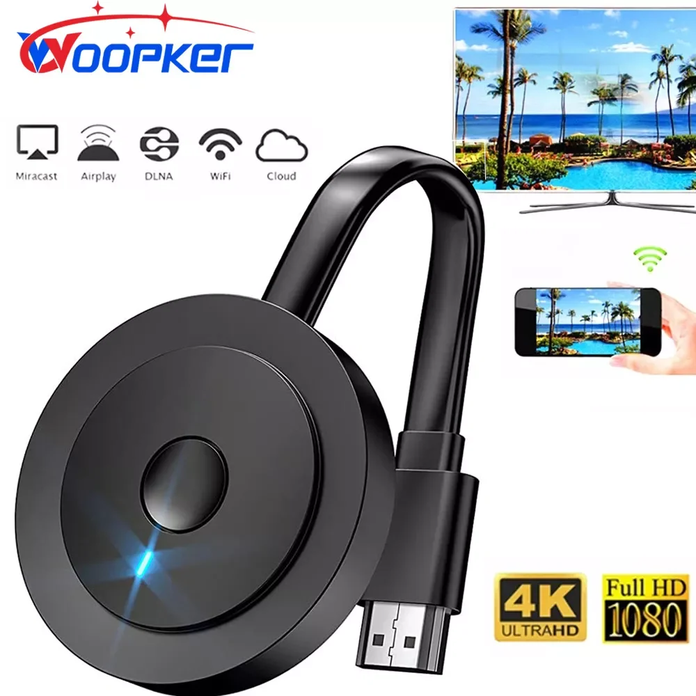 

NEW2023 TV Stick 2.4G/5G Wifi 1080P Display Receiver for Google Anycast TV Receiver HD Miracast TV Dongle for IOS Android