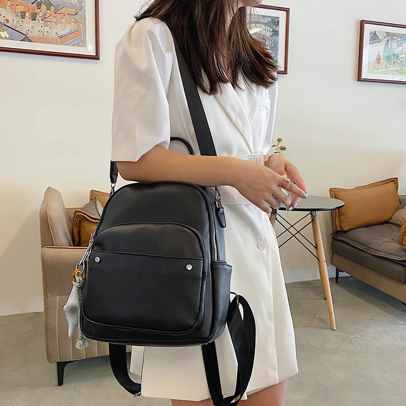 Women Designer Backbags High Quality Leather Travel Backpack Sac A Dos School Supplies for Teenage Girls Mochilas Para Mujer