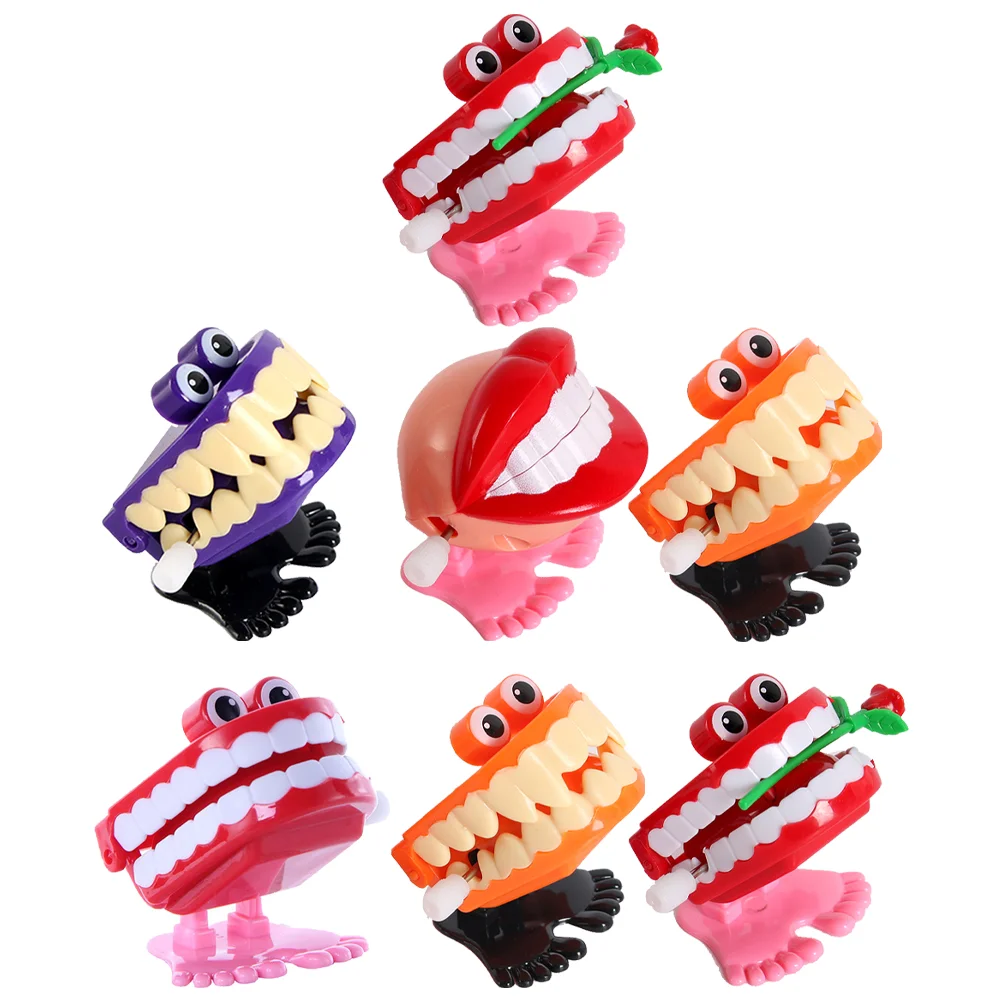 

7pcs Chattering Wind Walking Toys with Eyes Funny Joke Toys for Party Decoration ( Random Style )