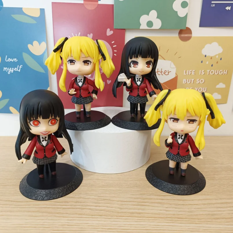 Фото 4 шт./компл. Ver.Q ARTFXJ KAKEGURUI Аниме Фигурка джабами Yumeko Meari Saotome ПВХ экшн-фигурка Коллекционная модель кукла подарки 10 см №2