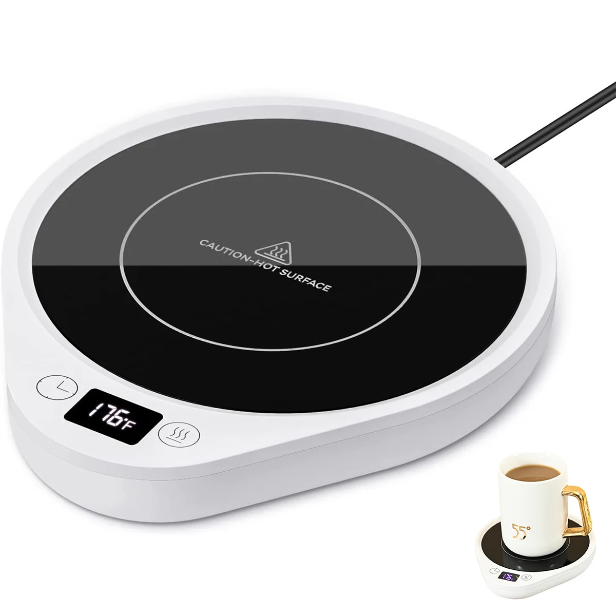 

Mug Heater Coffee Mug Cup Warmer Milk Tea Water Heating Pad Heater Warm Mat Adjustable Constant Temperature Coaster Warmer Tray