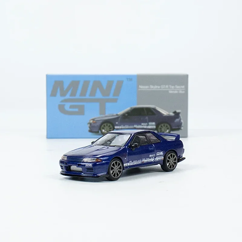 Модель автомобиля MINIGT 1:64 Skyline GT-R VR32 литая под давлением сплава # 589 RHD Синий