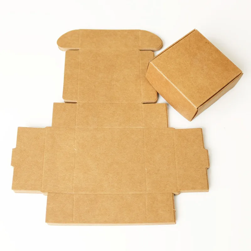 

10pcs Rectangle Kraft Packaging Box DIY Brown Black Handmade Soap Box Wedding Birthday Party Favor Craft Candy Boxes Jewelry Box