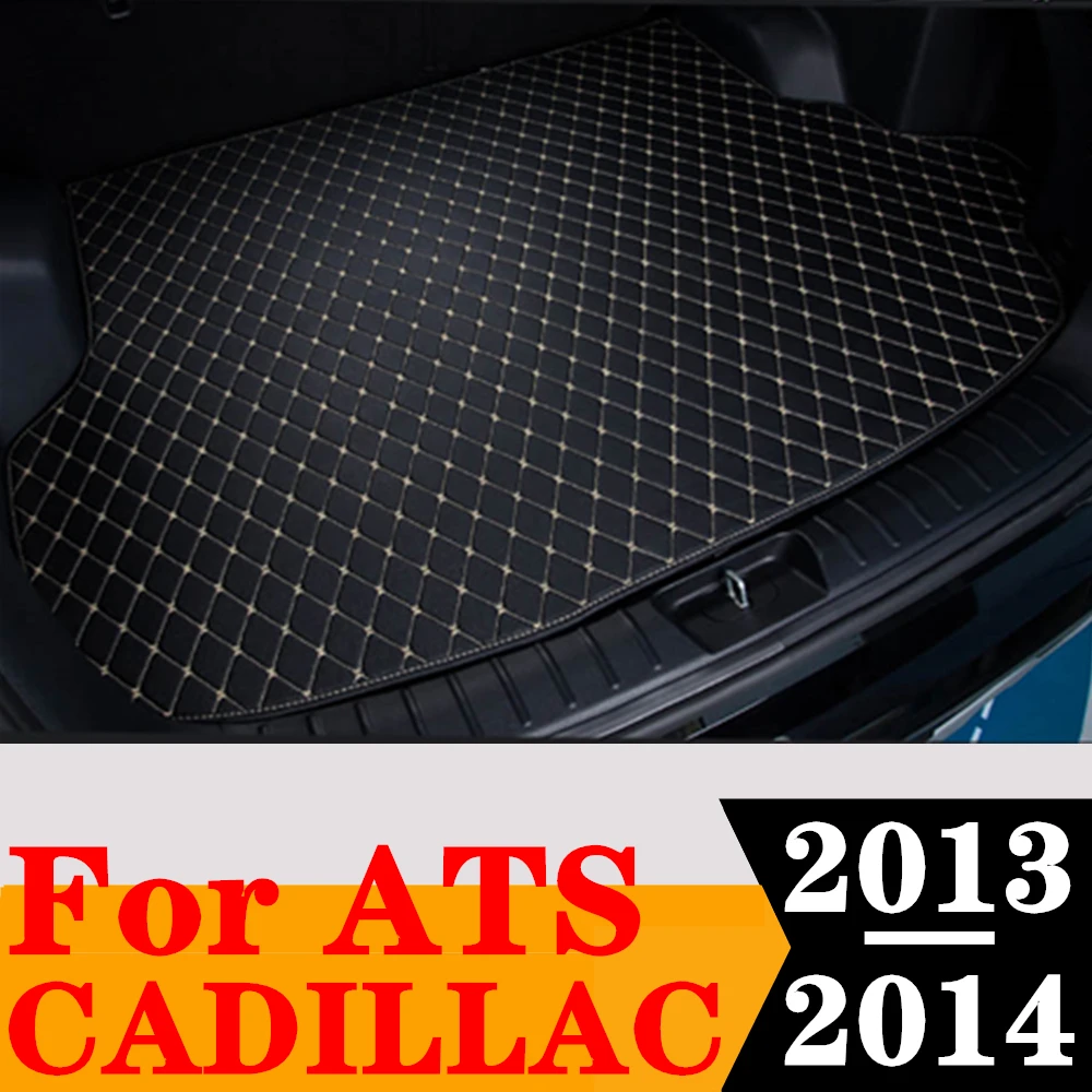 

Sinjayer Car AUTO Trunk Mat ALL Weather Tail Boot Luggage Pad Carpet Flat Side Cargo Liner Cover Fit For Cadillac ATS 2013 2014