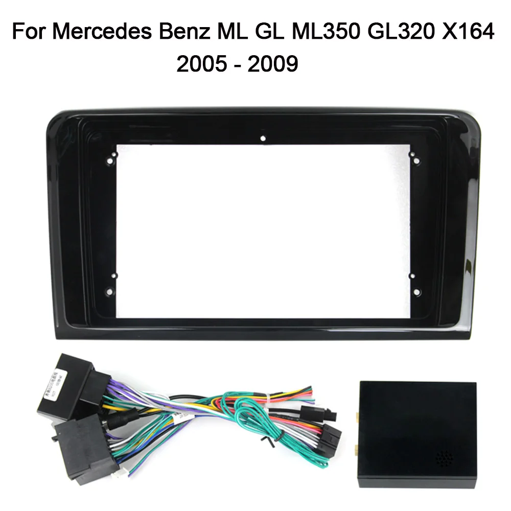 

9 inch For Mercedes-Benz ML GL ML350 GL320 X164 2005-2009 Car Radio ABS PC Plastic Fascia Flat Frame Wire canbus