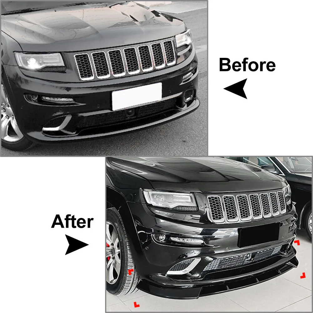 Автомобильный передний бампер спойлер сплиттер для Jeep Grand Cherokee SRT SRT8 2012 2013 2014 2015 2016